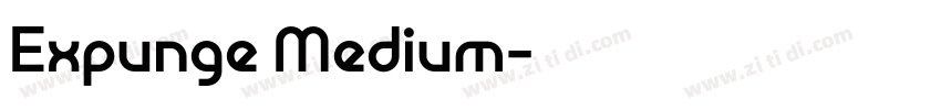 Expunge Medium字体转换